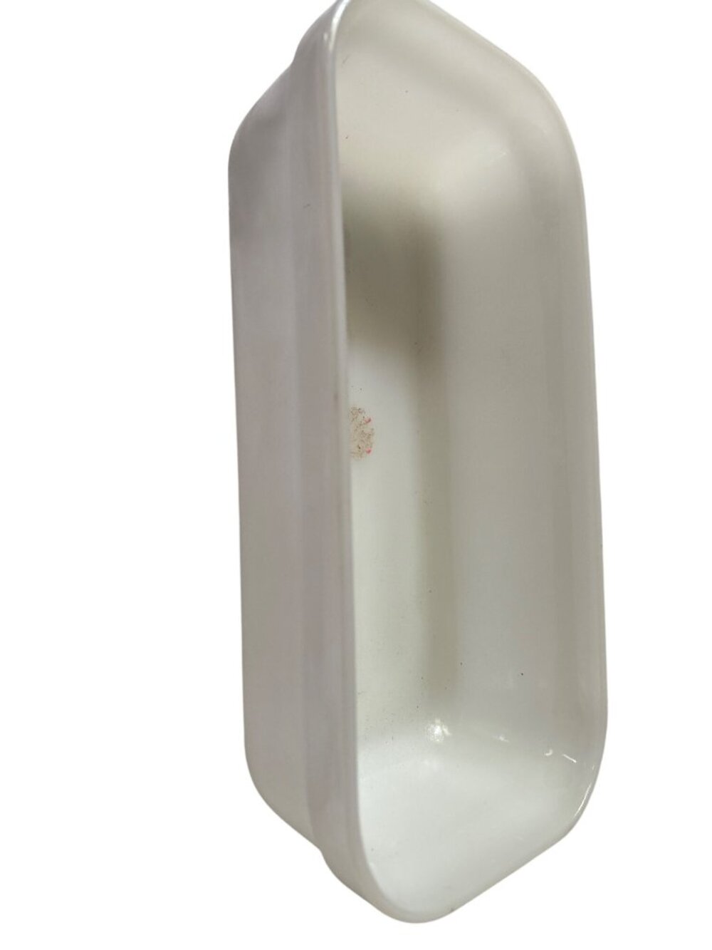 Vintage FireKing White Milk Glass Baking  Rectangle Shape 6" x 3" Smooth Finish